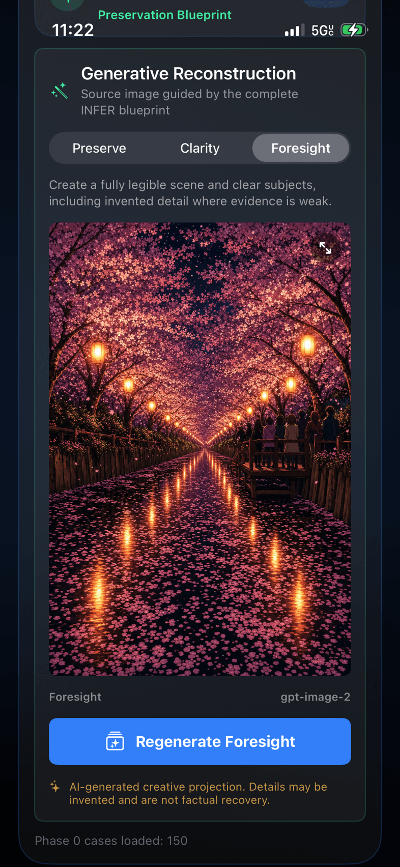 INFER generative reconstruction result on iPhone